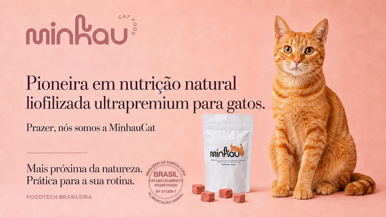 MinhauCat: pioneira em nutrição natural liofilizada ultrapremium para gatos