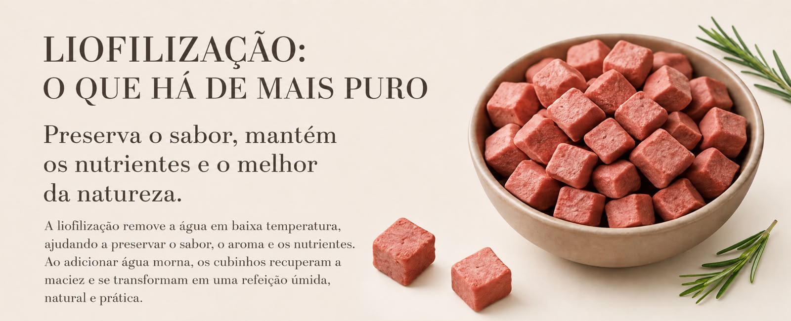 A liofilização preserva sabor e nutrientes